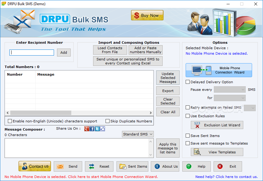 Download Bulk SMS Software for GSM Mobile Phones 9.3.2.6