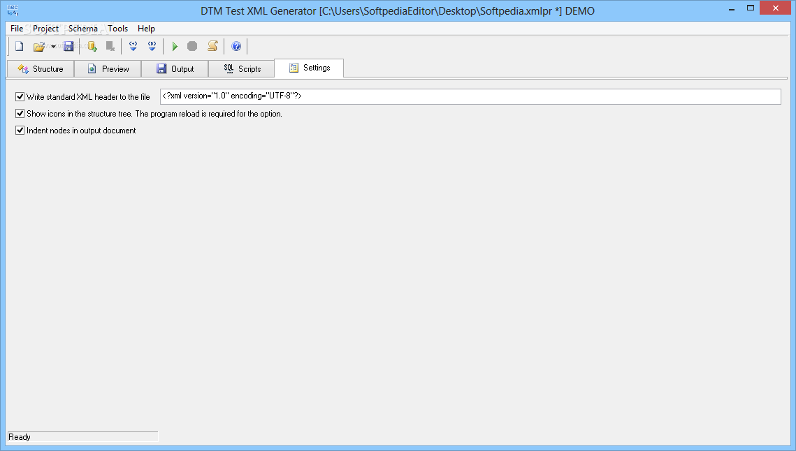 DTM Test XML Generator screenshot #3