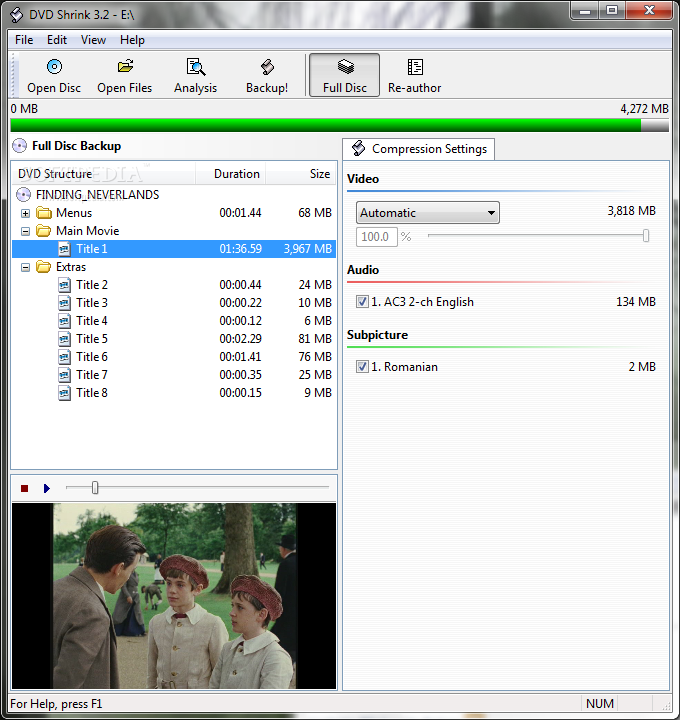 solapa Estudiante harto DVD Shrink (Windows) - Download & Review