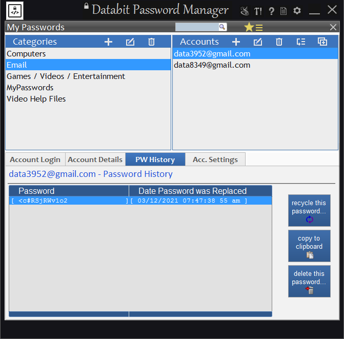 Databit Password Manager screenshot #2