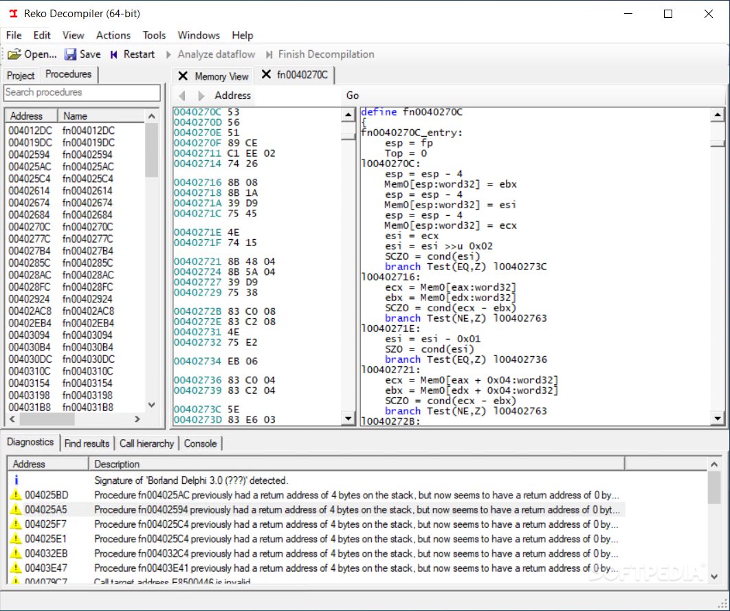 Reko Decompiler screenshot #4