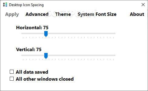 Desktop Icon Spacing screenshot #0