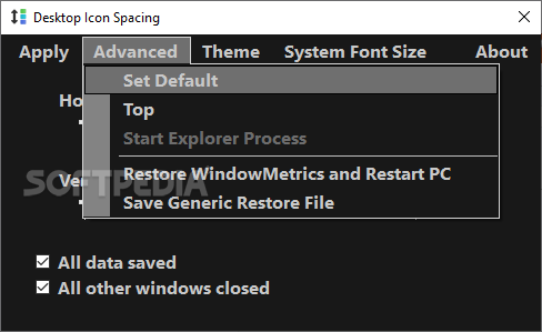 Desktop Icon Spacing screenshot #1