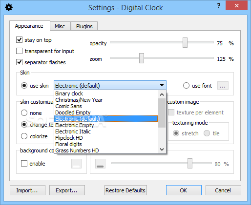 digital clock software free download