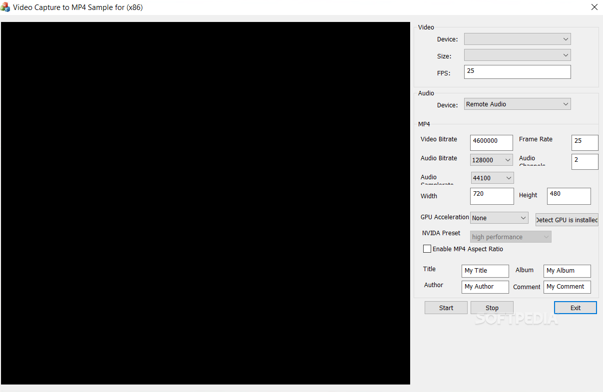 Direct MP4 Encoder Directshow Filter SDK screenshot #0