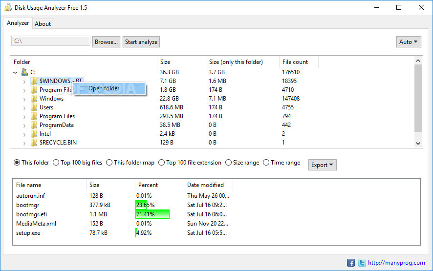 Disk Usage Analyzer Free screenshot #0