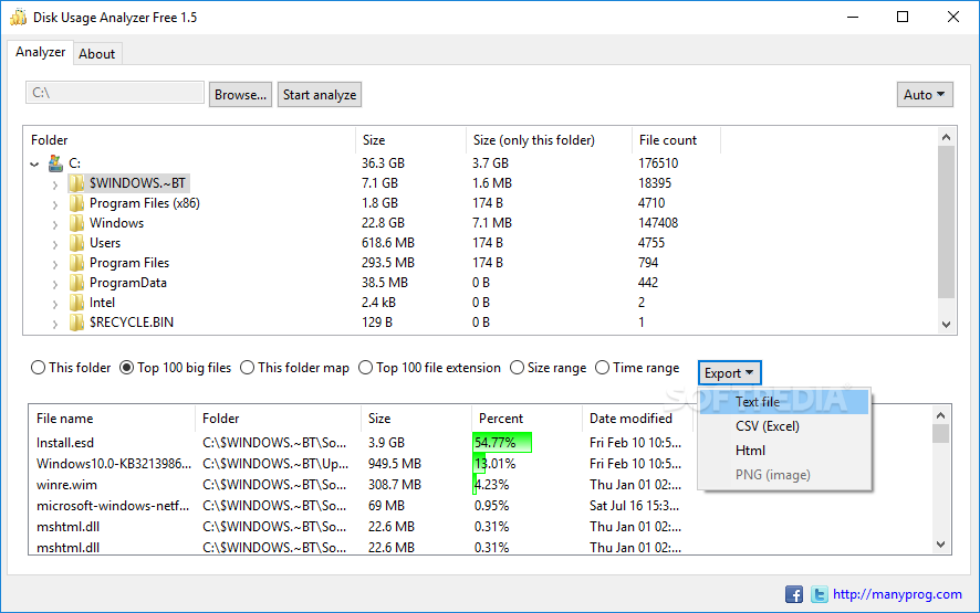 Disk Usage Analyzer Free screenshot #1