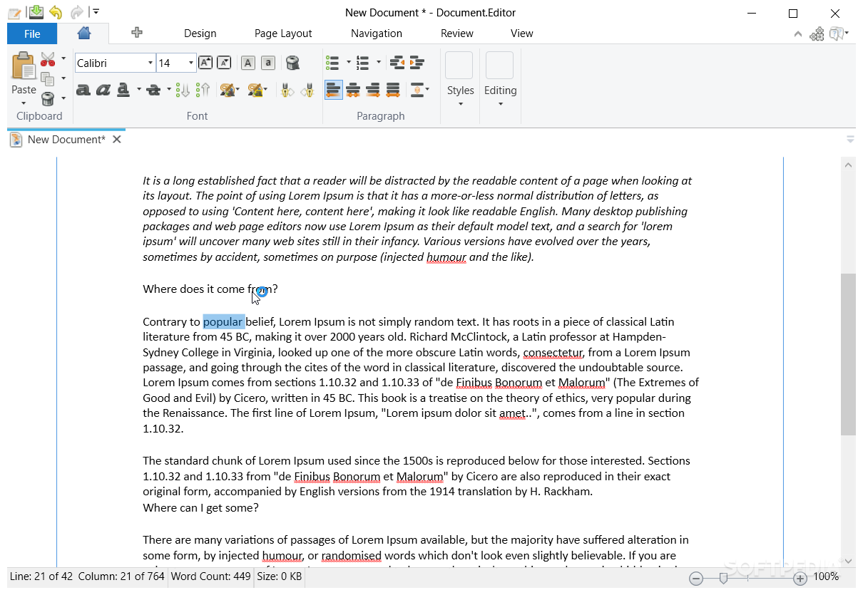 Document.Editor screenshot #1