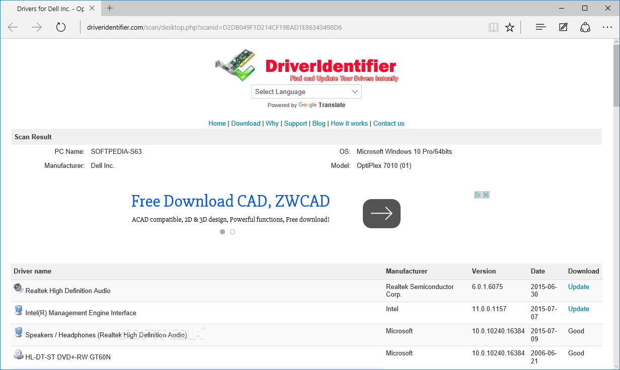 DriverIdentifier screenshot #1