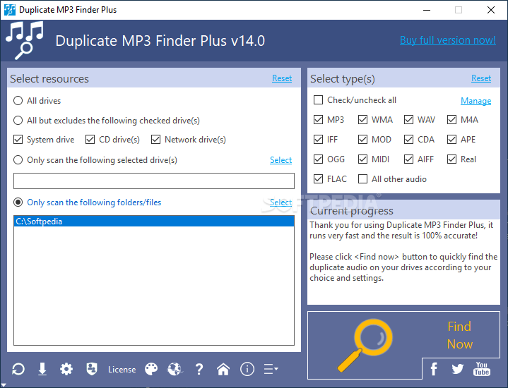 Duplicate MP3 Finder Plus screenshot #0