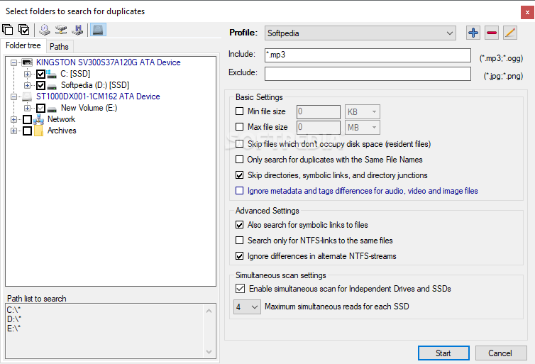 Duplicate Files Search & Link screenshot #1