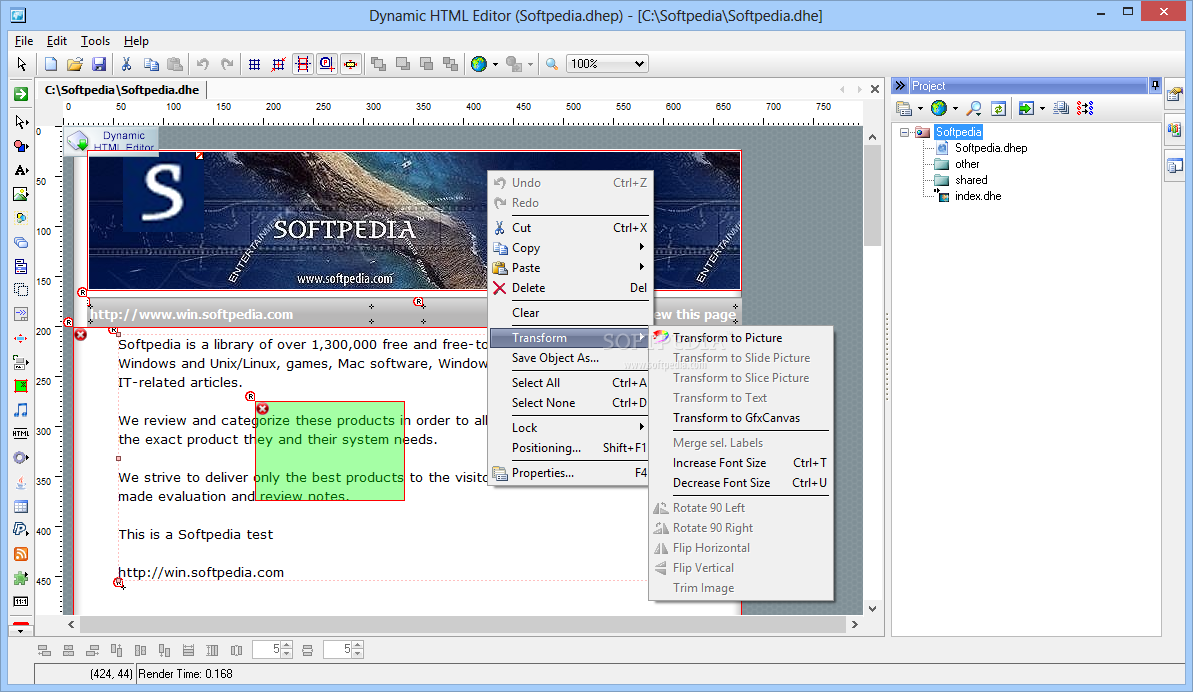 Dynamic HTML Editor screenshot #0