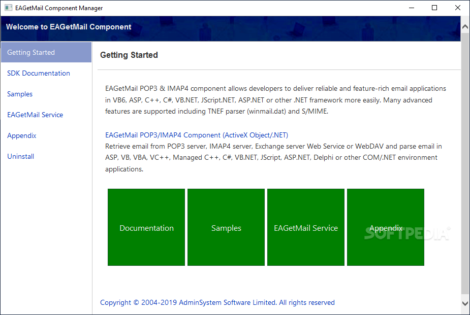 EAGetMail POP3 & IMAP4 .NET Component screenshot #0