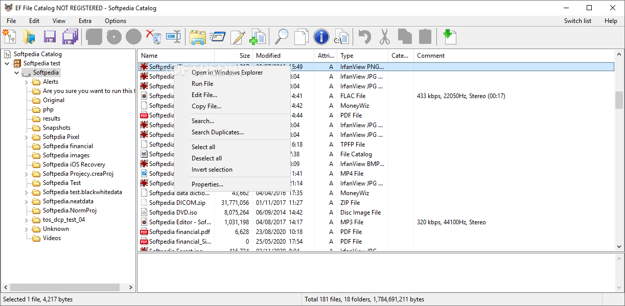 EF File Catalog screenshot #1