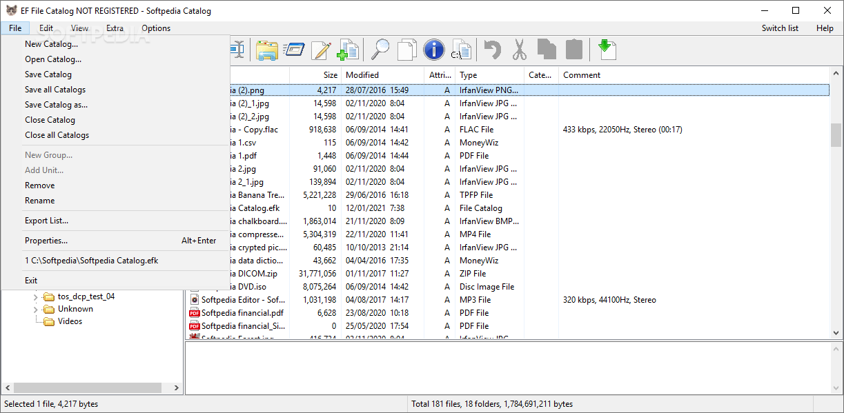 EF File Catalog screenshot #2