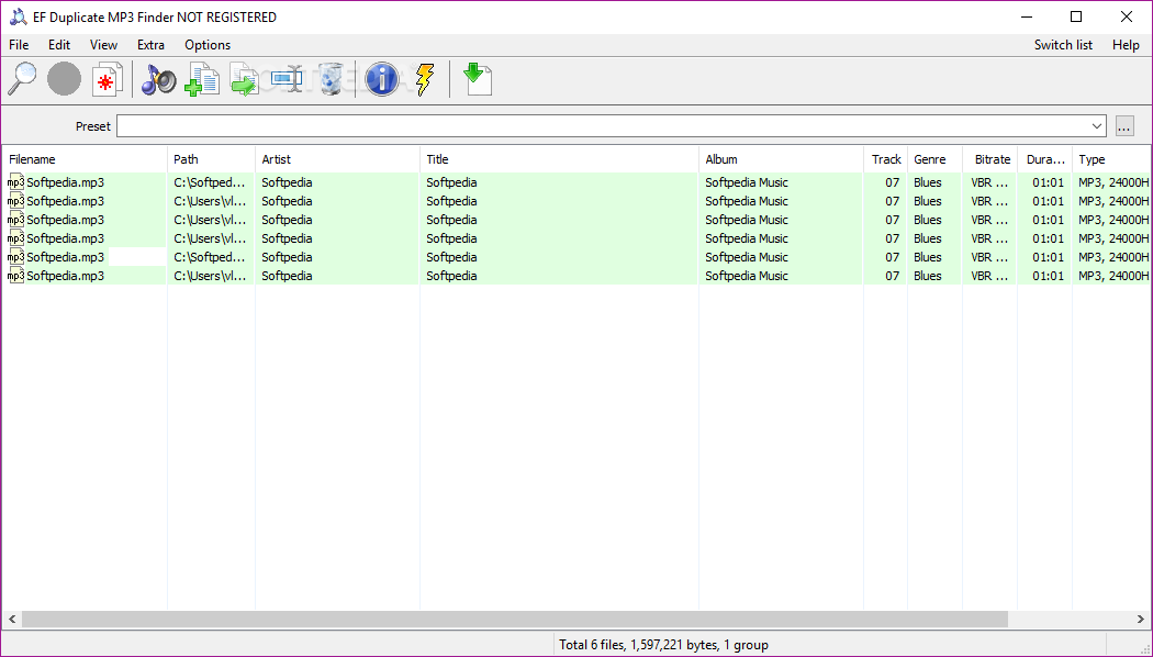 EF Duplicate MP3 Finder screenshot #0