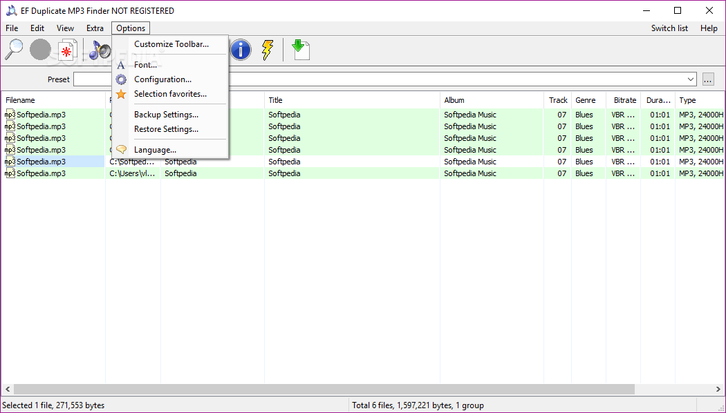 EF Duplicate MP3 Finder screenshot #3