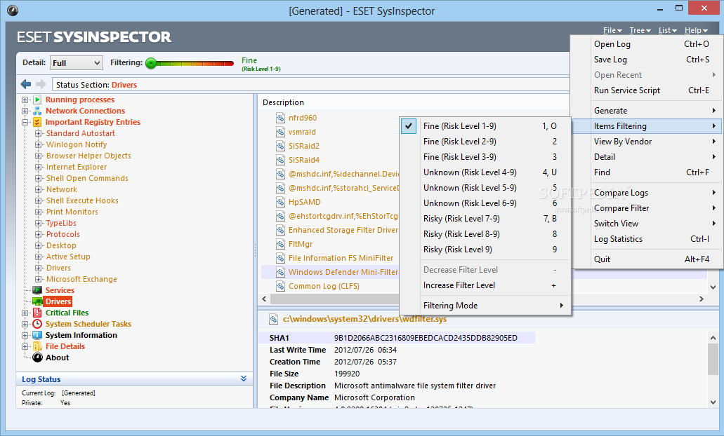 ESET SysInspector screenshot #4