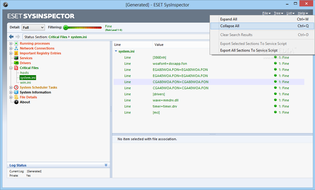 ESET SysInspector screenshot #5
