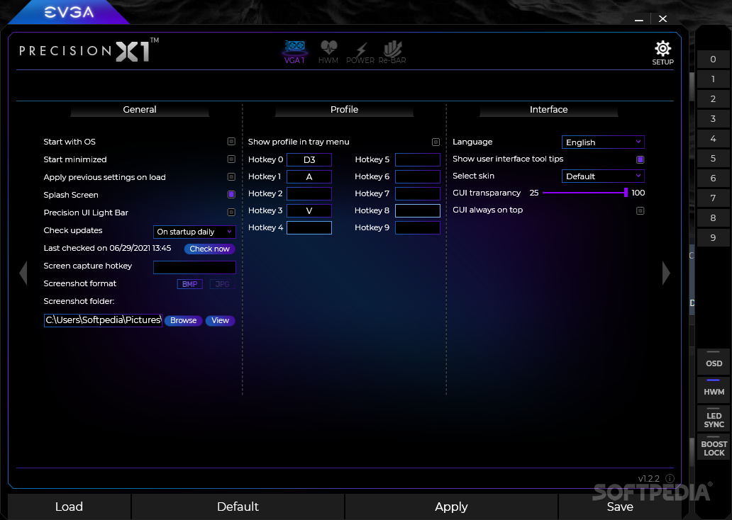 EVGA Precision X1 (former XOC) screenshot #5