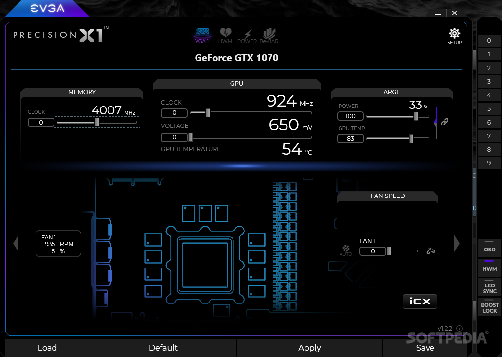 EVGA Precision X1 (former XOC) screenshot #0