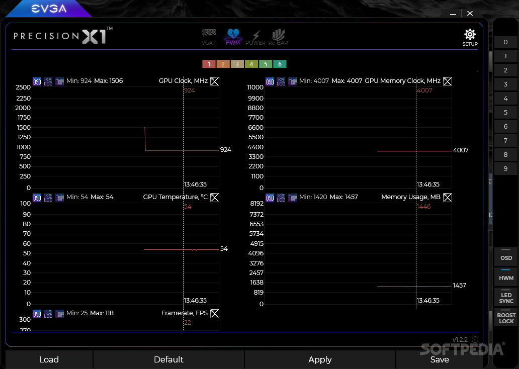 EVGA Precision X1 (former XOC) screenshot #1