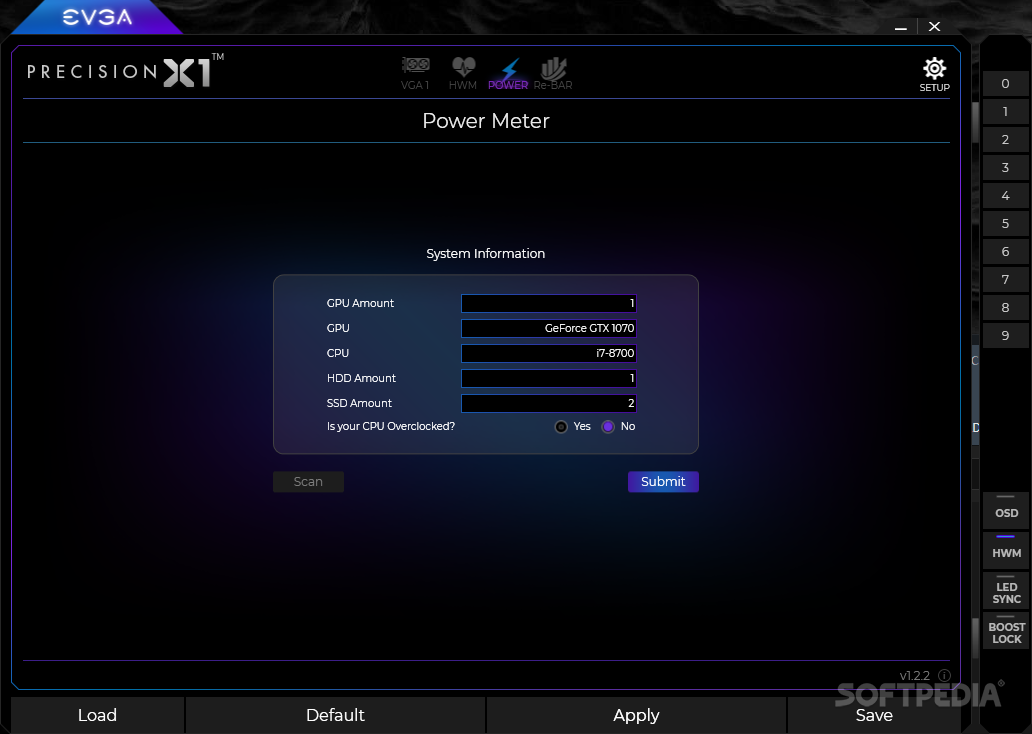 EVGA Precision X1 (former XOC) screenshot #2