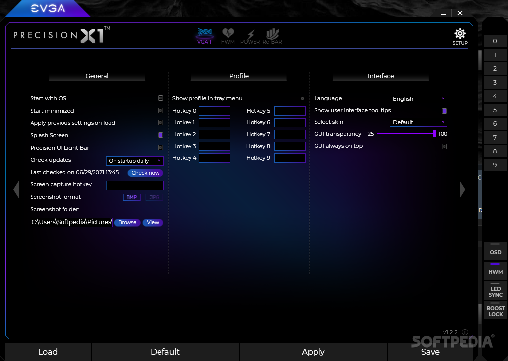 EVGA Precision X1 (former XOC) screenshot #4
