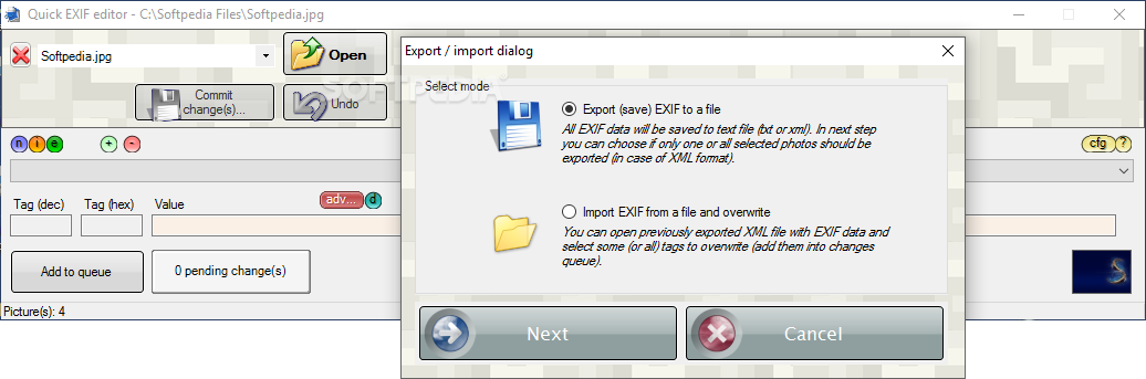 quick exif editor download freeware