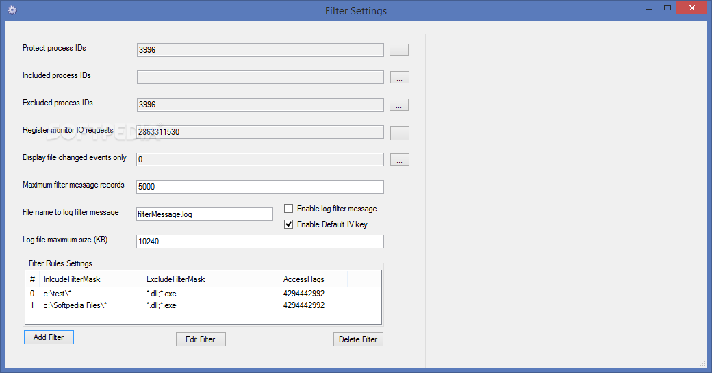EaseFilter File I/O Monitor screenshot #1
