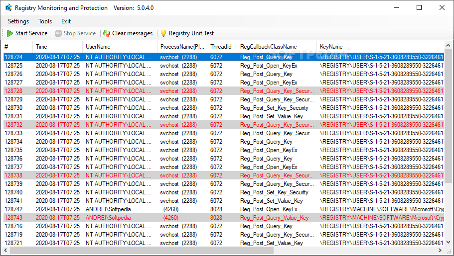 EaseFilter Registry Control Filter Driver SDK screenshot #0