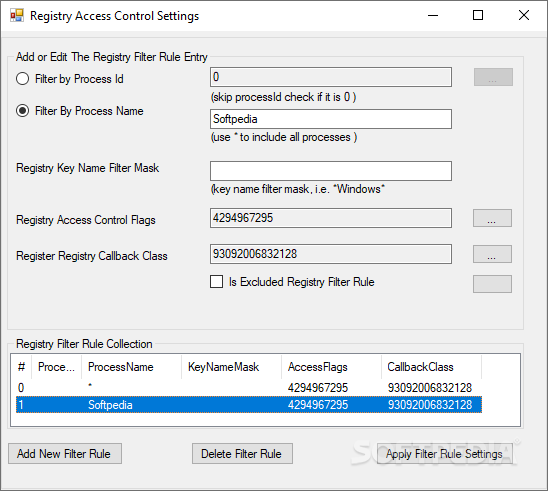 EaseFilter Registry Control Filter Driver SDK screenshot #2