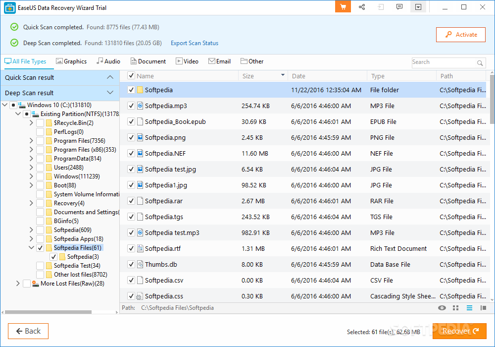 EaseUS Data Recovery Wizard 16.2.0 for windows instal free
