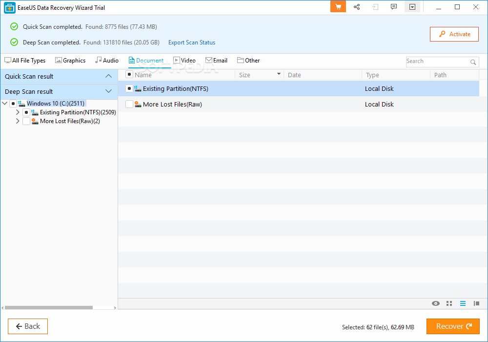EASEUS Data Recovery Wizard Professional 5.0.1