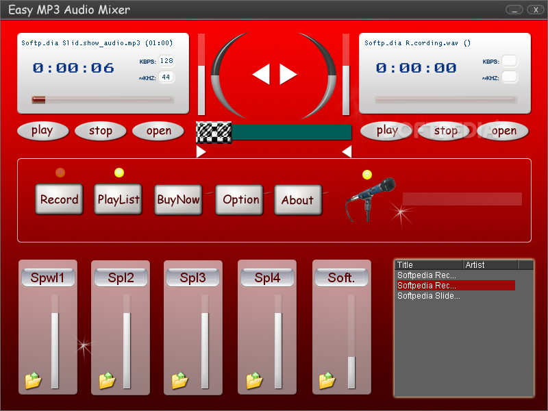 easy audio mixer 2 r key