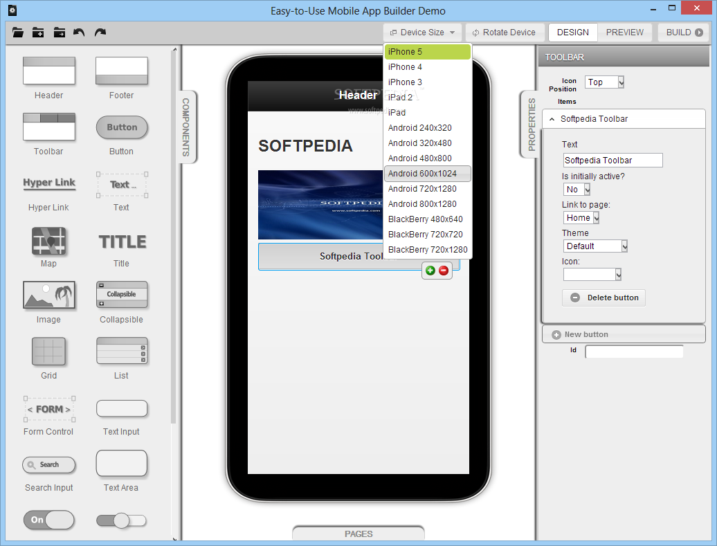 gui android app builder software