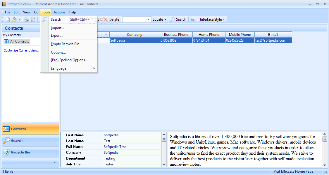 free address book software for windows 7