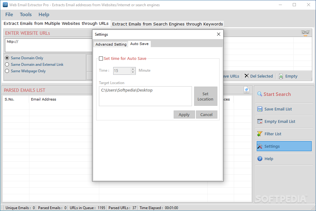 Web Emails Extractor Pro screenshot #3