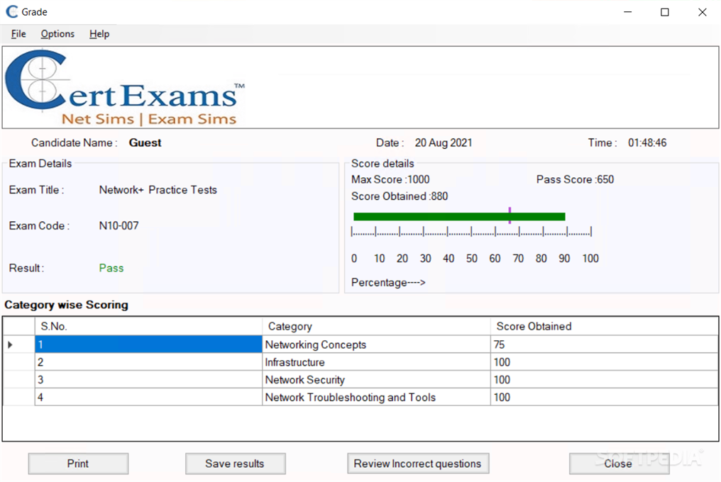Exam Simulator for Network+ screenshot #0