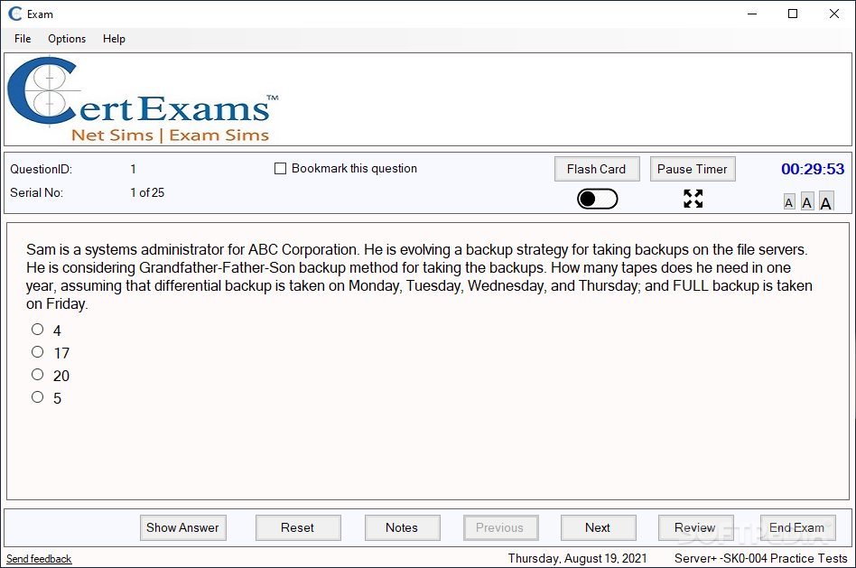 Exam Simulator for Server+ screenshot #2