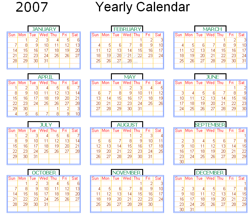 Download Excel Calendar Creator