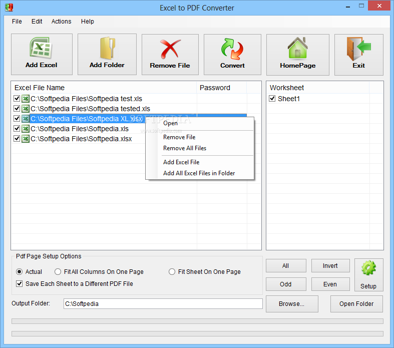 Download Excel to PDF Converter 2014.7.19
