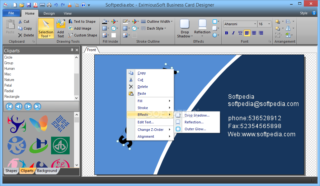 EximiousSoft Business Card Designer screenshot #4