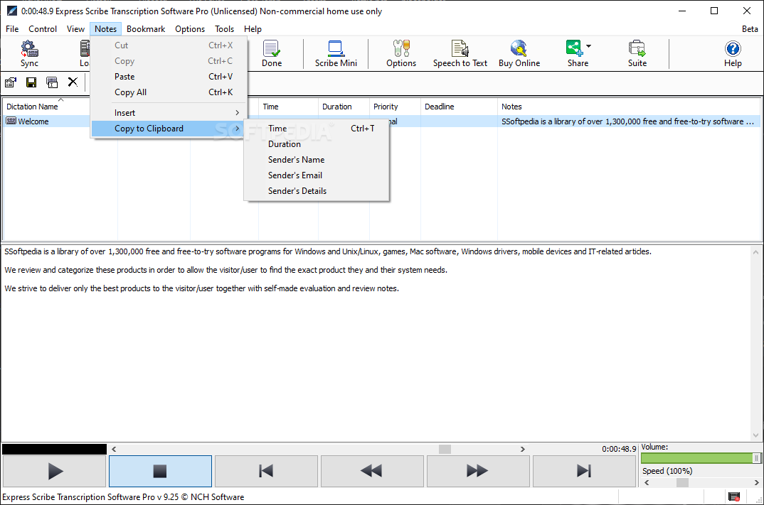 express scribe transcription software download
