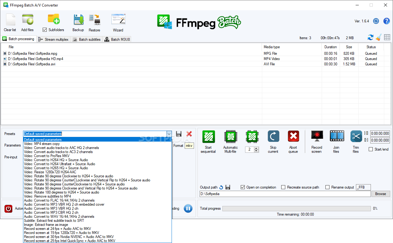 ffmpeg windows batch processing