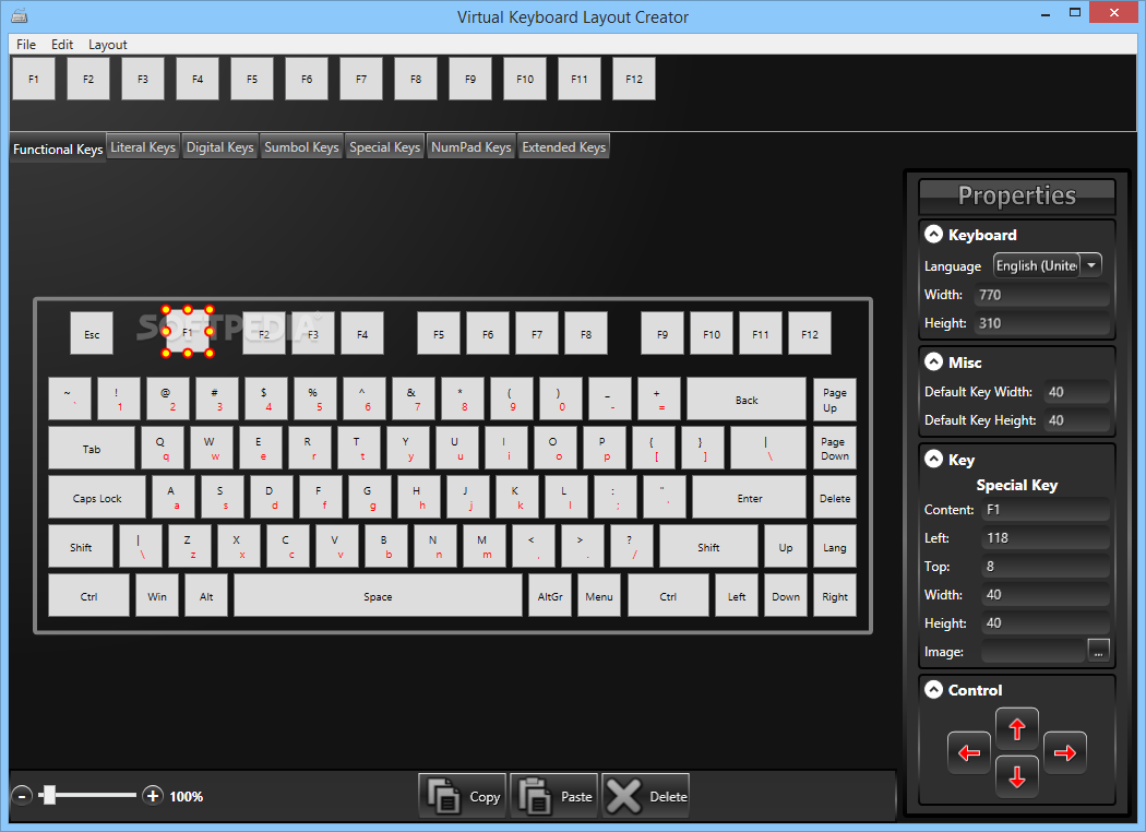 MindFusion Virtual Keyboard for WPF screenshot #0