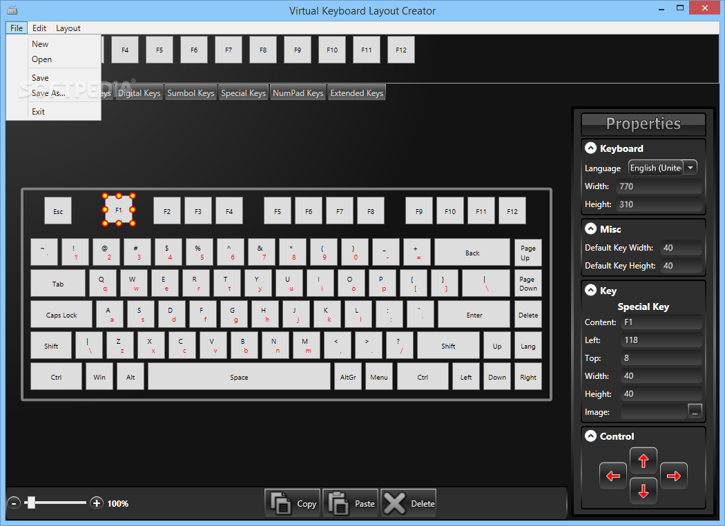 MindFusion Virtual Keyboard for WPF screenshot #1