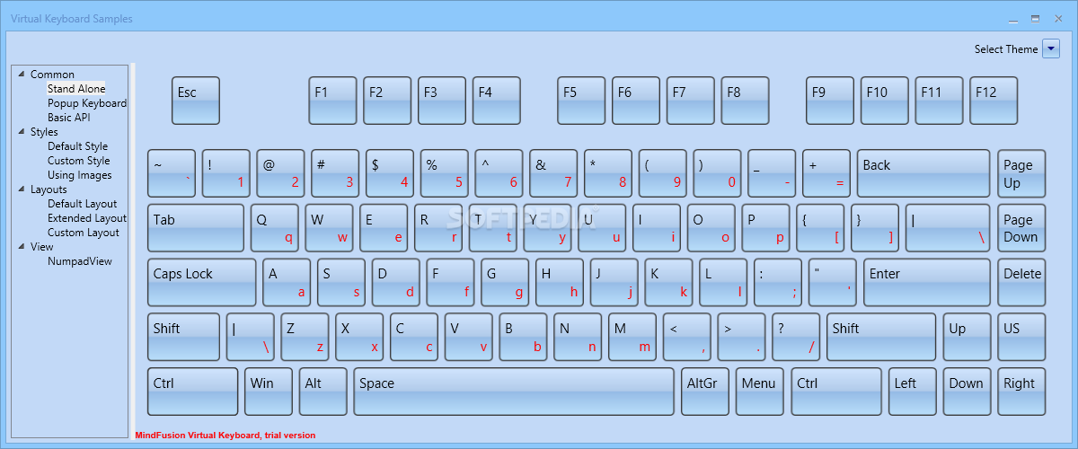 MindFusion Virtual Keyboard for WPF screenshot #4