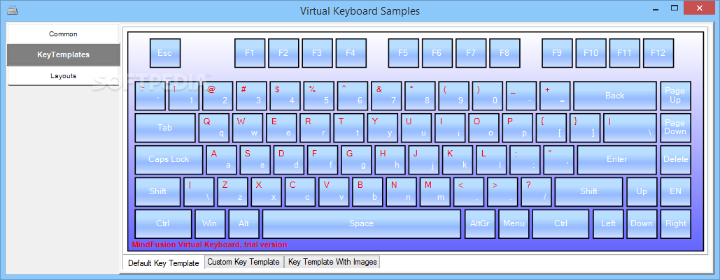 Download MindFusion Virtual Keyboard for WinForms