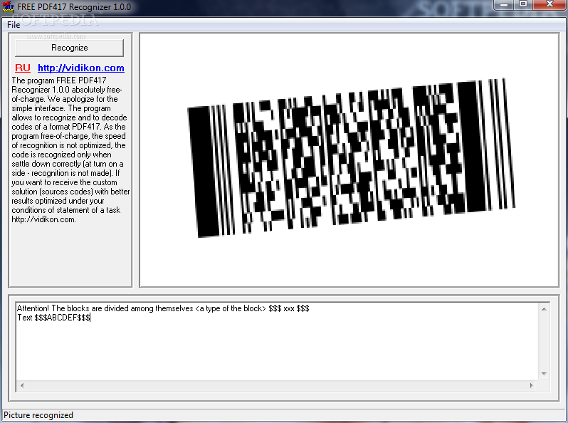 Driver S License Pdf417 Barcode Application